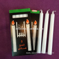 Africa Libya white stick candle hot sale bright white color wax